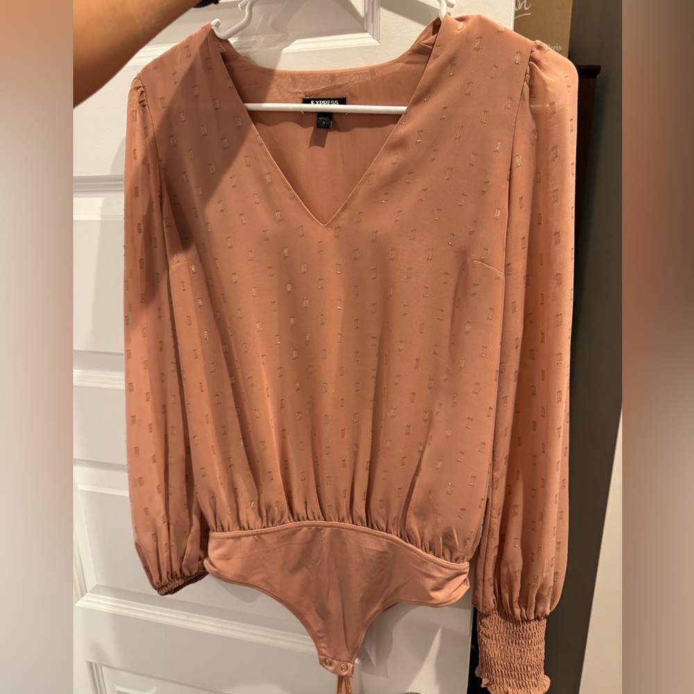 Express Blush V-Neck Bodysuit